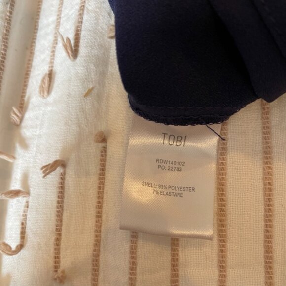 Tobi 3/4 Sleeve Shift Dress - Navy Small - Picture 5 of 6